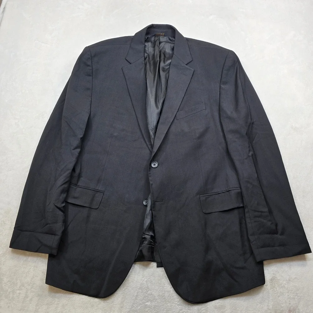 Banana Republic Black Wool Suit Jacket Mens 46R‎ 46 Modern Fit Italian Blazer